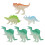6Pcs Mini Simulerade Dinosauriemodeller Ljusavgerande Leksaker 1