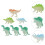 6Pcs Mini Simulerade Dinosauriemodeller Ljusavgerande Leksaker 5