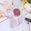 Pink Barntransparent Glitter Silikonarmband 10
