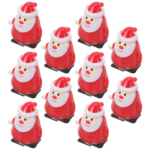 2 Set 10 Delar Julmotoriserade Vinds Uppgående Leksaker (Tomte )
