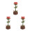 3Pcs Pusselrosmodell Diy 3D Träblomsterbukett 10