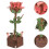 3Pcs Pusselrosmodell Diy 3D Träblomsterbukett 11
