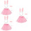 12St Mesh Kjol Hårband Barn Rosa Cosplay Sats 7
