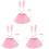 12St Mesh Kjol Hårband Barn Rosa Cosplay Sats 2