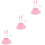 12St Mesh Kjol Hårband Barn Rosa Cosplay Sats 5