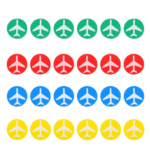 24Pcs Färgglada Schackpjäser Flyg- Schackman