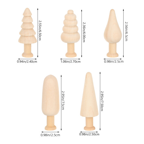 10Pcs Träträ Trätomt Målning Trädlek Bordssmygning 1