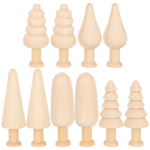 10Pcs Träträ Trätomt Målning Trädlek Bordssmygning 2