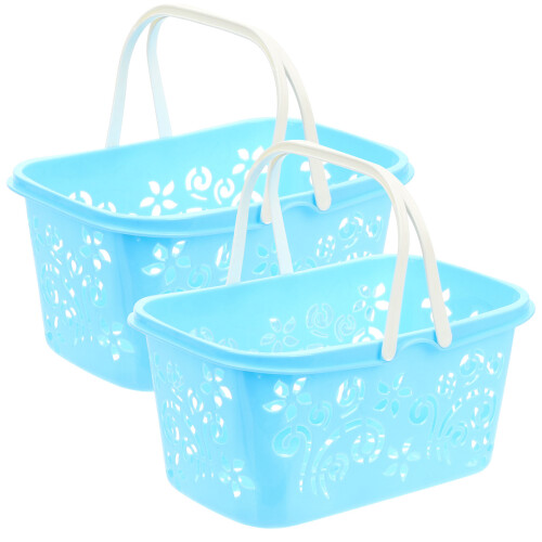 6St Mini Shoppingkorgar Blå För Lek, Och Skolmaterial 2