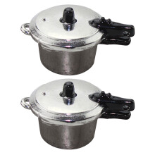4St Mini Tryckkokarmodell I Silver För Små Och Köksdekoration