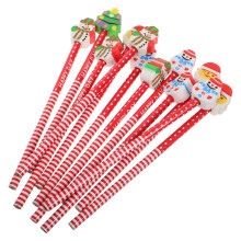 12Pcs Tecknad Jul Gummiträds Skolmaterial För Barn