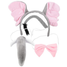 1 Set Dekorativa Elefantöra Huvudband Näs Slipskjol Cosplay