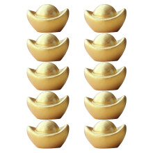 10Pcs Simulation Guldvingar Resin Yuan Bao Statyer Rollspelsprops