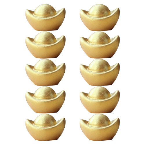 10Pcs Simulation Guldvingar Resin Yuan Bao Statyer Rollspelsprops