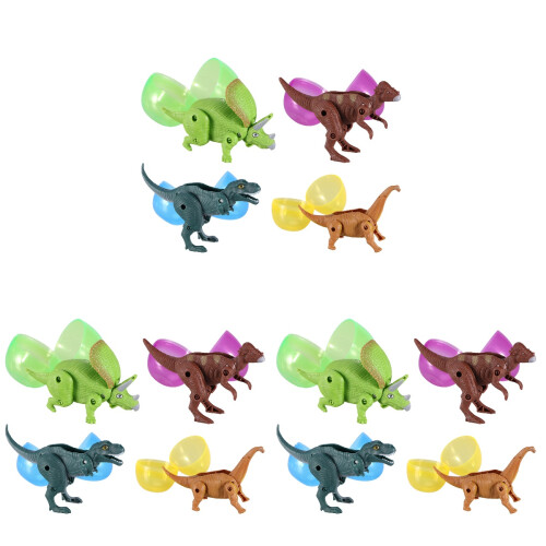 12 Pcs Simulerings Dinosaurieägg Samlingslek För Barn 1