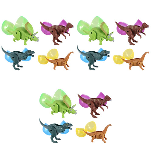 12 Pcs Simulerings Dinosaurieägg Samlingslek För Barn 2