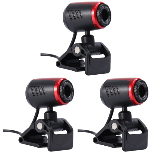 3St Webcam USB-Mikrofon Svart För Streaming 1
