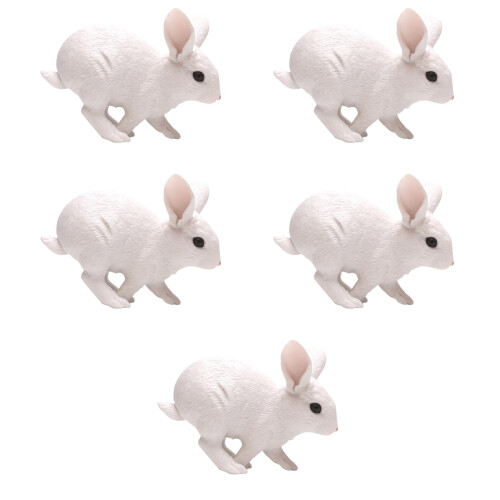5 Stycken Pvc Kaninmodell Figur För 2