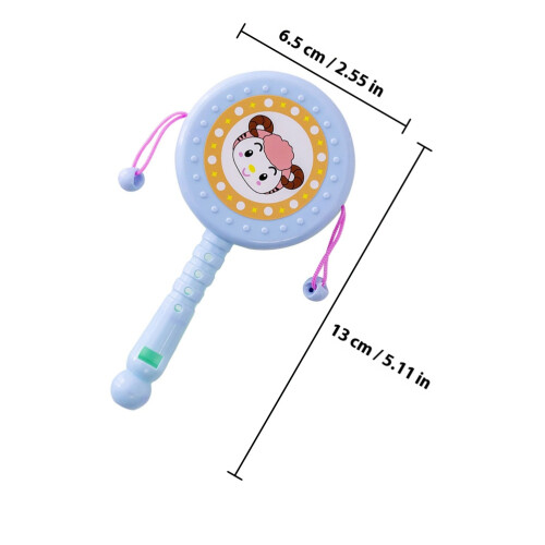 12Pcs Tecknad Rattle-Trum Barn Leksaker 1