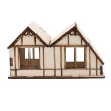 3Pcs Trähuspussel Mini Diy Modell Set Utbildningsleksak För Barn