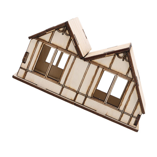 3Pcs Trähuspussel Mini Diy Modell Set Utbildningsleksak För Barn 2