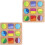2 Set Geometriska Forminlägg Brädpussel Parbildning (Form 4) 3
