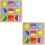 2 Set Geometriska Forminlägg Brädpussel Parbildning (Form 4) 6