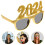 Jaar Party Bril Gouden Plastic Comfortabel 6