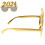 Jaar Party Bril Gouden Plastic Comfortabel 8