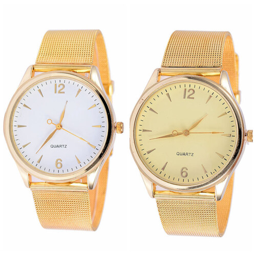 Quartz Vrouwen Met Stijlvolle Gouden Meshband 1