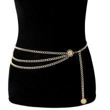 Women's Vintage Kettingriem Jurk
