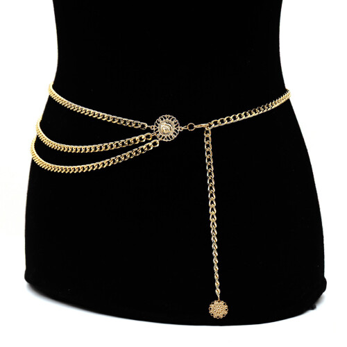 Women's Vintage Kettingriem Jurk 2