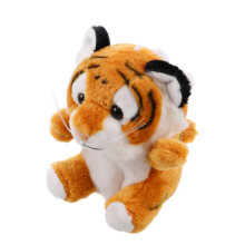 Mini Pluchen Tijger Speelgoed Muntportemonnee Met Lus En Sleutelhanger