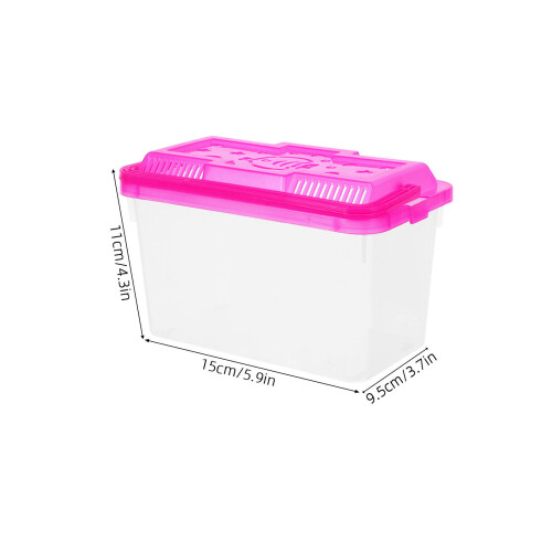4 Unidades Mini Acuario Plástico Transparente Con Para 1
