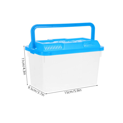 4 Unidades Mini Acuario Plástico Transparente Con Para 2