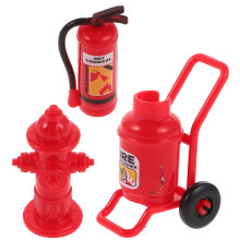 1 Set Minibrandsläckare Mini Brandslangmatta Dockskåps Tillbehör