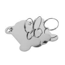 1Jgo Placa Personalizada Para Perro Y Gato De Acero Inoxidable Plata