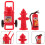 1 Set Minibrandsläckare Mini Brandslangmatta Dockskåps Tillbehör 2