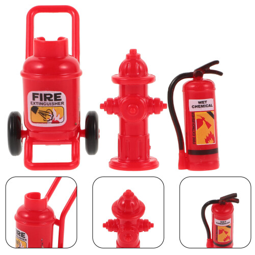 1 Set Minibrandsläckare Mini Brandslangmatta Dockskåps Tillbehör 1