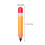 7Ud Lápices Inflables PVC Multicolor Para Escolar Festivo 3