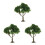 3Pcs Micro Landscape Green Plastic Trees Handmade Wire Flower Model 8