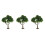 3Pcs Micro Landscape Green Plastic Trees Handmade Wire Flower Model 7