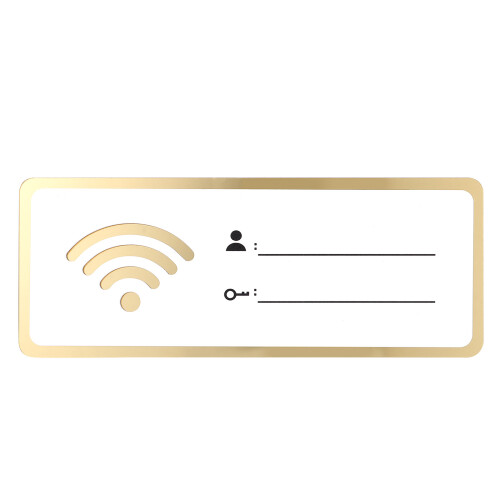 wifi acrilico riutilizzabile con account e password per negozio