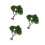 3Pcs Micro Landscape Green Plastic Trees Handmade Wire Flower Model 10