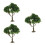 3Pcs Micro Landscape Green Plastic Trees Handmade Wire Flower Model 4
