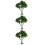 3Pcs Micro Landscape Green Plastic Trees Handmade Wire Flower Model 6