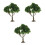 3Pcs Micro Landscape Green Plastic Trees Handmade Wire Flower Model 9