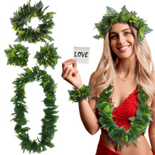 Set Hula Hawaiian Kostym Konstgjorda Tillbehör