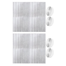 2 Juegos De Para Ventilador De De Aluminio Plata