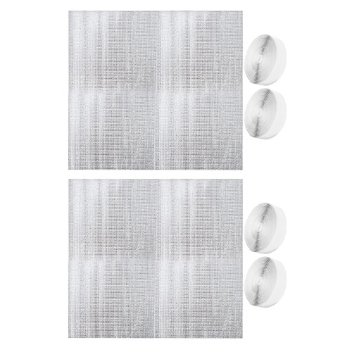 2 Juegos De Para Ventilador De De Aluminio Plata